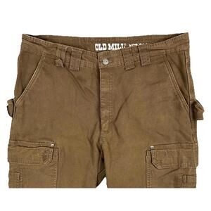 Old Mill Mens Comfort Cargo Pant Sz 36x32 Brown Stretch Fleece Line M1159S Photo